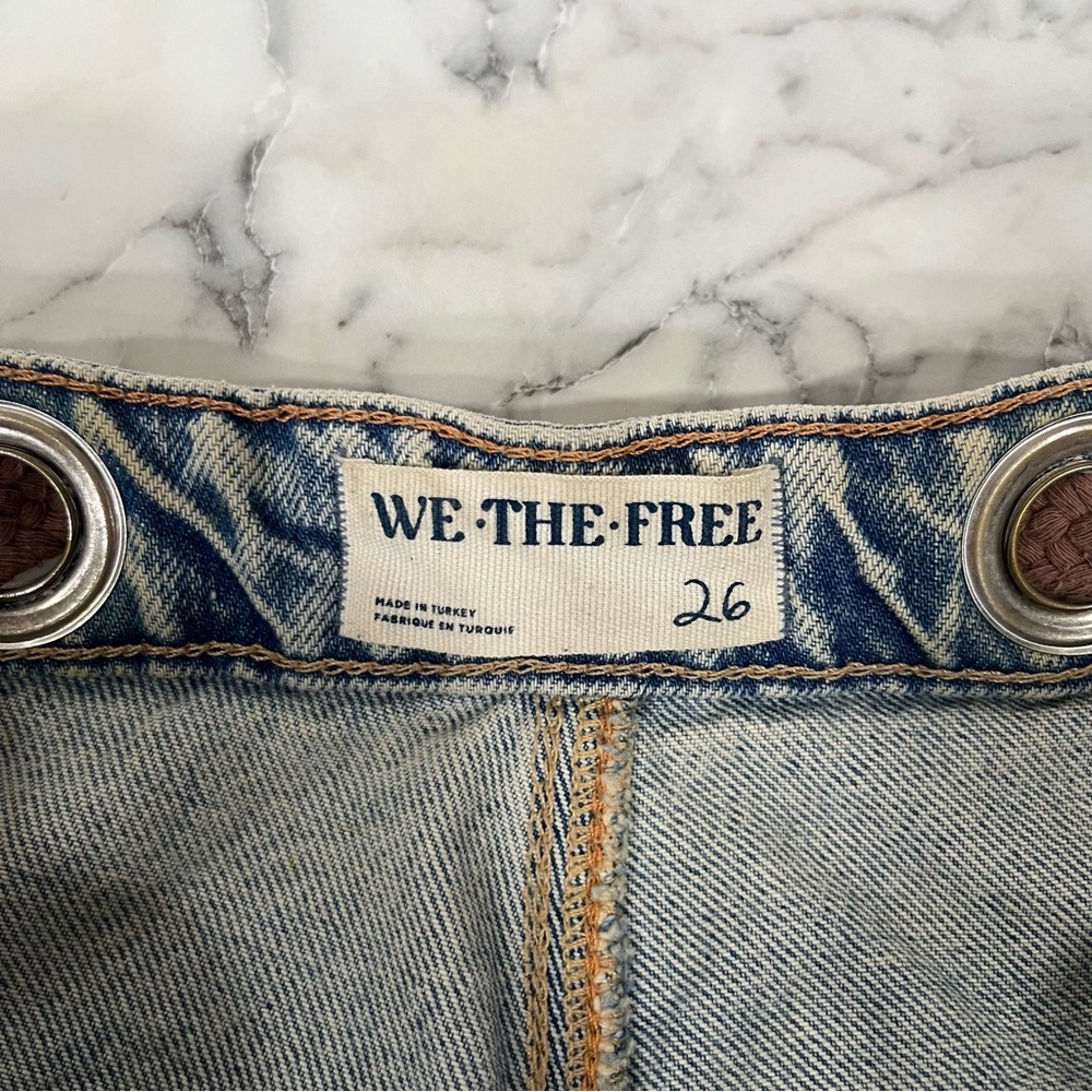 We The Free Blue Moxie Barrel Pull-On Jeans - Picture 11 of 13